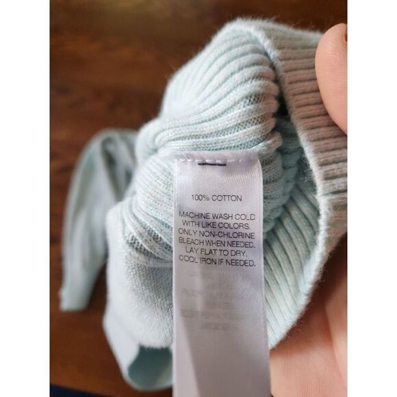 Vineyard Vines Crystal blue 1/4 zip cotton sweater sz Medium - Picture 4 of 5